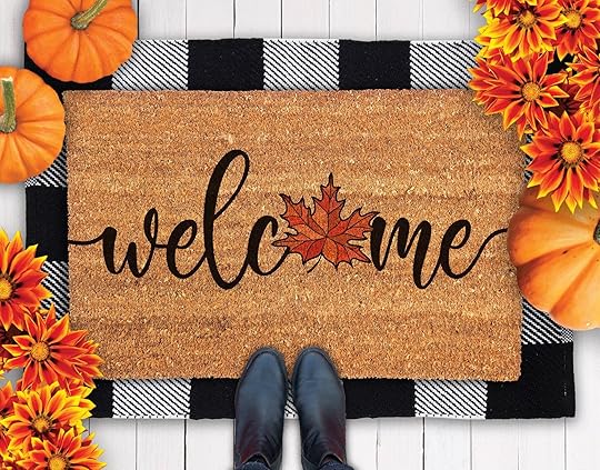 Fall Welcome Door Mat, Fall Door Mat, Fall Decor Ideas, Halloween Welcome Mat, Happy Halloween, Fall Decor, Fall Welcome Mat, Autumn Decor - Etsy