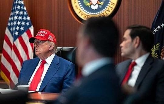 President Donald Trump and his national security team meet in the Situation Room of the White House, Saturday, June 21, 2025. (Official White House photo by Daniel Torok)