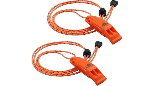 loud survival whistles pack