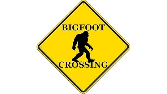 bigfoot crossing metal sign
