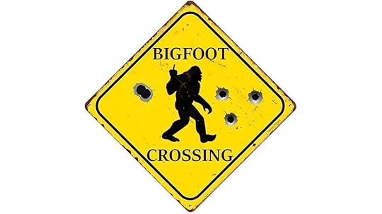 retro bigfoot yard sign