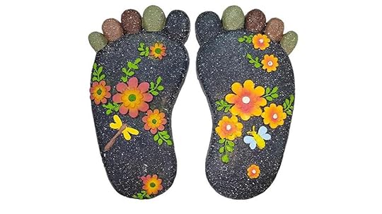 garden decor stone pair