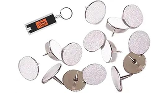 white reflective trail tacks