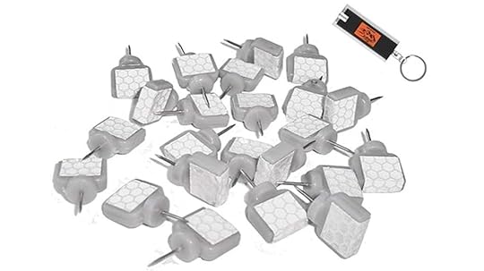 white trail marking tacks