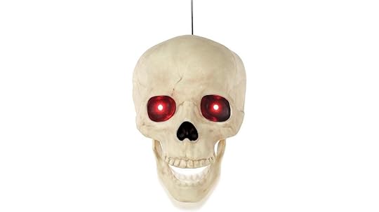 animated skull with light