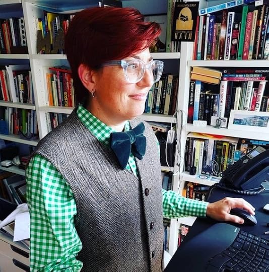 Photo of Annalee Newitz, author of this novella about sentient robots who open a restaurant