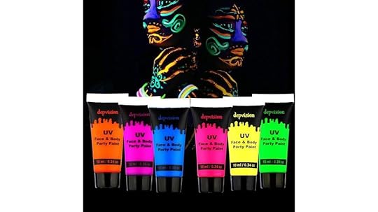 glow uv face paint