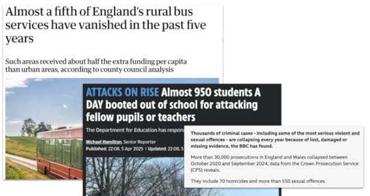 Headlines: almost a fifth of England's rural bus services have vanished