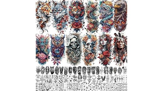 skull tattoo temporary pack