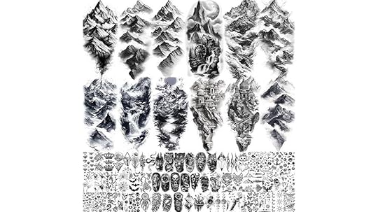 mountain waterfall temporary tattoos