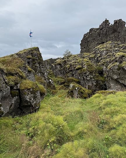 law rock flag marking stone