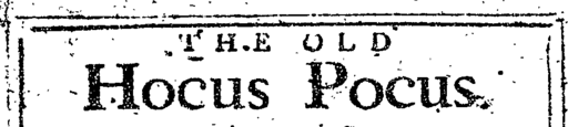 The old hocus pocus Fleuron T196556-2