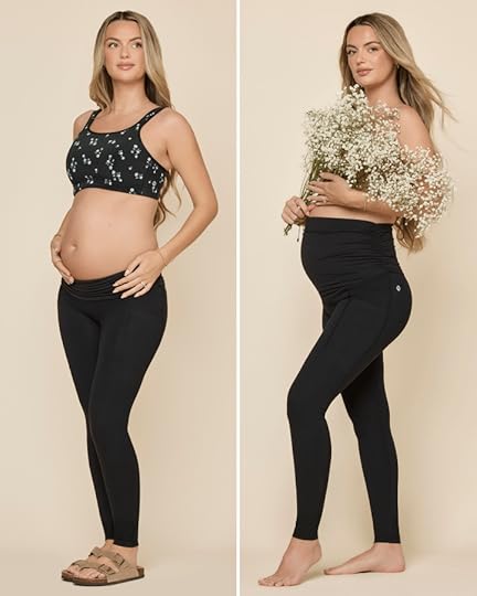 popflex supersculpt maternity leggings foldover waistband