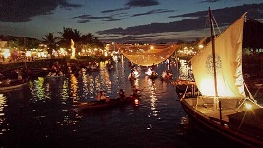 Best time to visit Hoi An. Boats on the Thu Bon River Hoi An at night