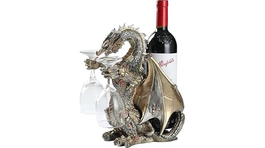 steampunk dragon wine holder
