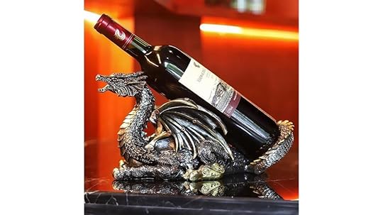 steampunk dragon bottle statue