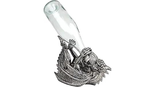 metallic resin dragon holder