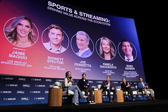 Jaime Maggio, Los Angeles Sports Anchor, CBS, Bennett Spector, EVP & GM, Bleacher Report, Joe Franzetta, Head of Sports, ROKO, Pamela Duckworth, Head of FUBO Studios, FUBO, and Ross Gerber, CEO & President, Gerber Kawasaki Wealth & Investment Management