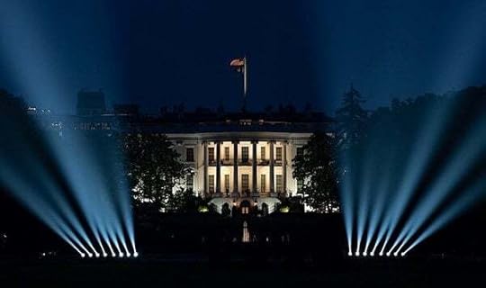 The White House is lit up during the 250th Anniversary of the U.S. Army Grand Parade and Celebration takes place in Washington, D.C., Saturday, June 14, 2025. (Official White House photo by Andrea Hanks)