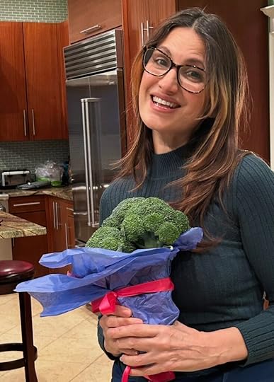 Irene with broccoli.