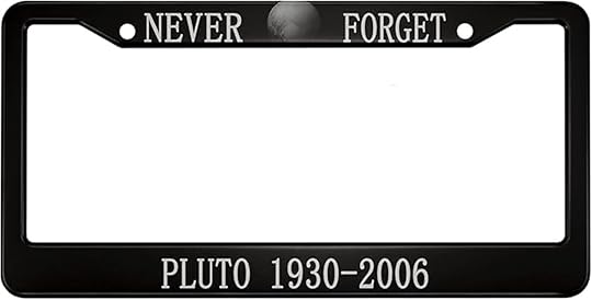 floral pluto license frame