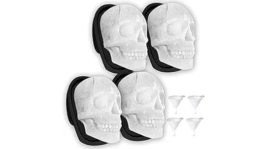 large 3d skull ice mold