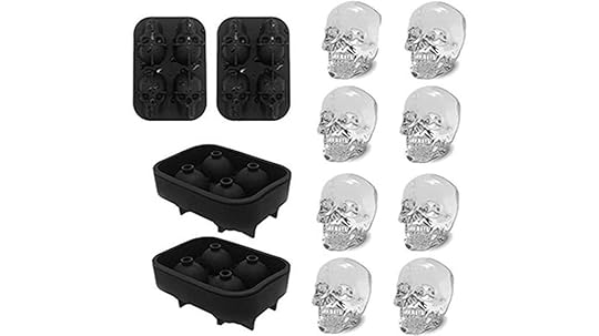 3d skull ice cube molds