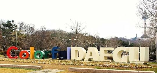 Colourful Daegu Sign at Duryu Park