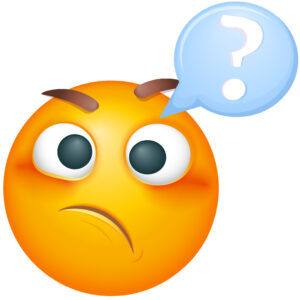 Confused cartoon figure