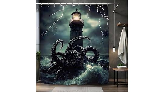 octopus kraken shower curtain