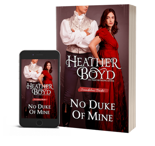 ebook and paperback image of no duke of mine