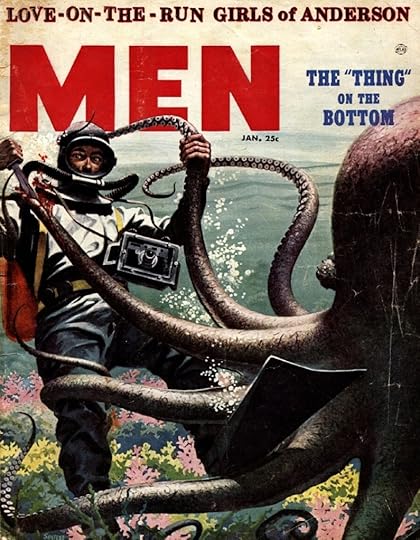 Cover of the January 1956 issue of Men magazine