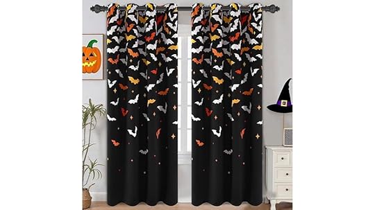halloween blackout curtain panels
