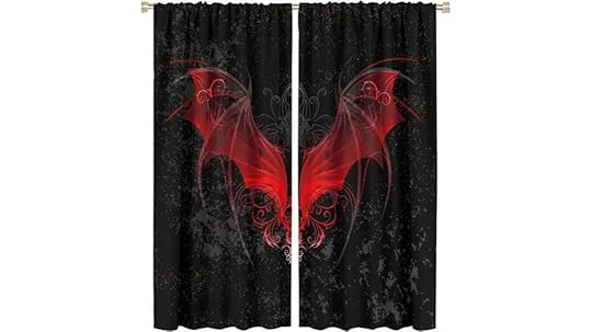 gothic bat curtain design
