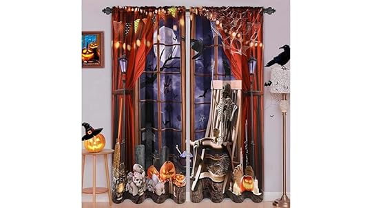 halloween themed living room curtains