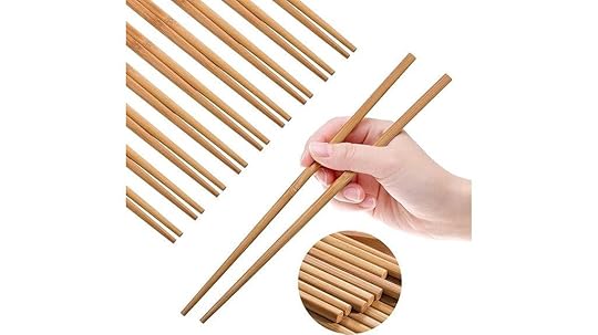 reusable bamboo chopstick set