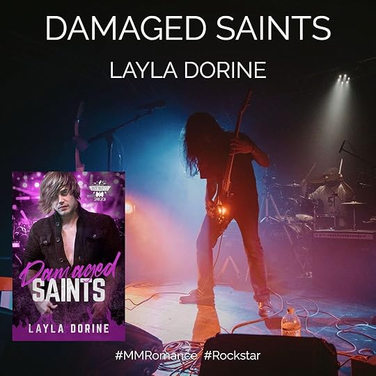 #Review: Damaged Saints by Layla Dorine #MMRomance #RockstarRomance