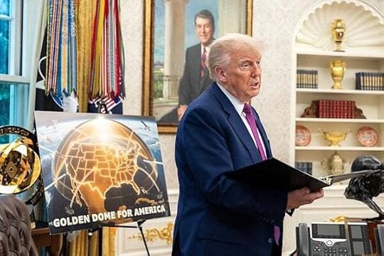 President Donald Trump announces the Golden Dome missile defense system, Tuesday, May 20, 2025, in the Oval Office. (Official White House photo by Joyce N. Boghosian)