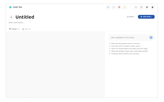 Empty page for ChatDB dashboard