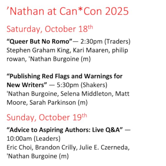 'Nathan at Can*Con 2025Saturday October 18th,