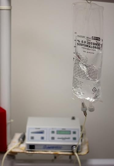 a medical device is hooked up to a wall