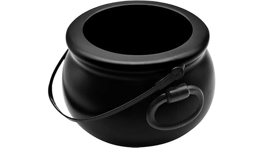 black plastic cauldron bowl