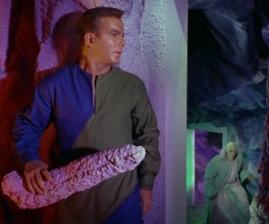 Jim Kirk, holding a