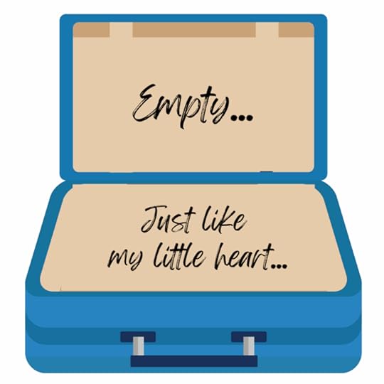 open suitcase with the words 