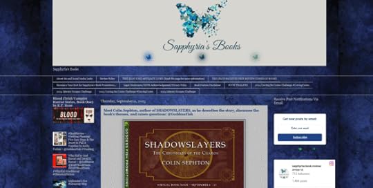 Book blog featuring author discussions.