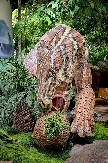 pre-fall dinosaur eating plants at Creation Museum