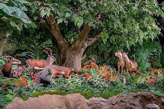 Adam naming animals in garden of Eden