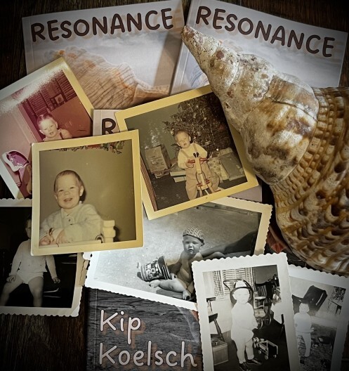 book covers and photos of a young toddler