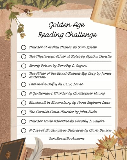 Reading Challenge List of Golden Age Mysteries