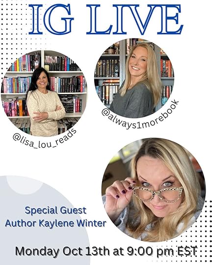 Join me with Lisa & Merrit Monday October 13th at 9:00 pm EST